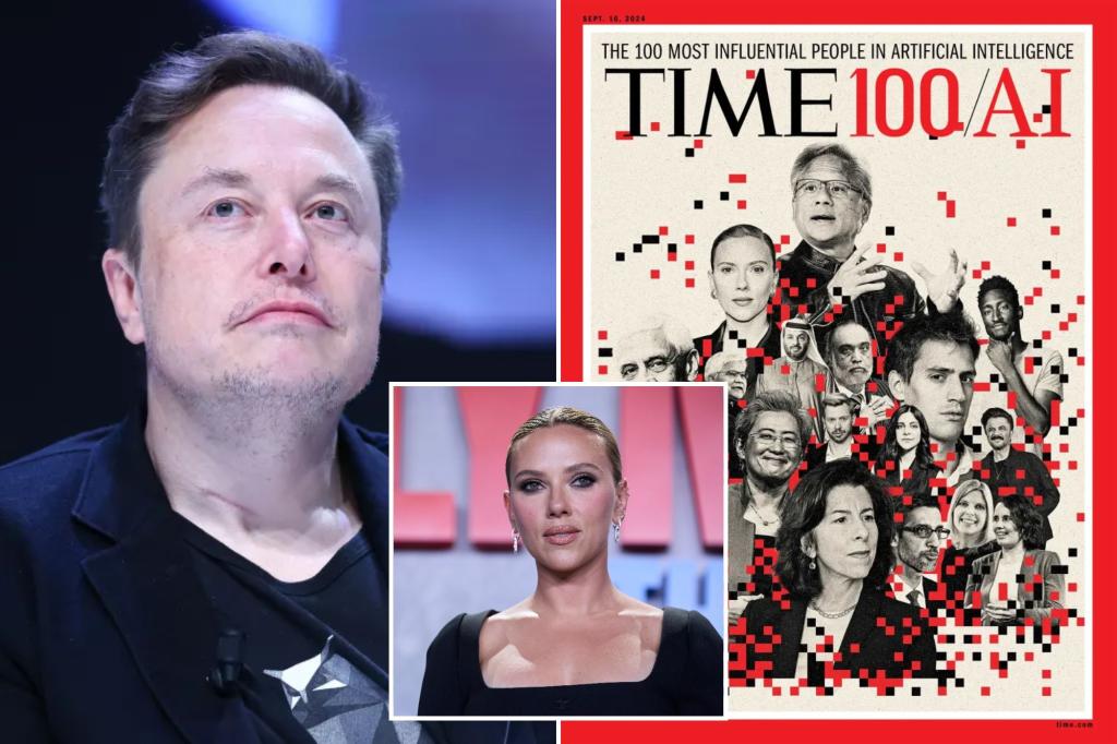 Time deletes Elon Musk from the 100 most influential people in AI – but includes Scarlett Johansson